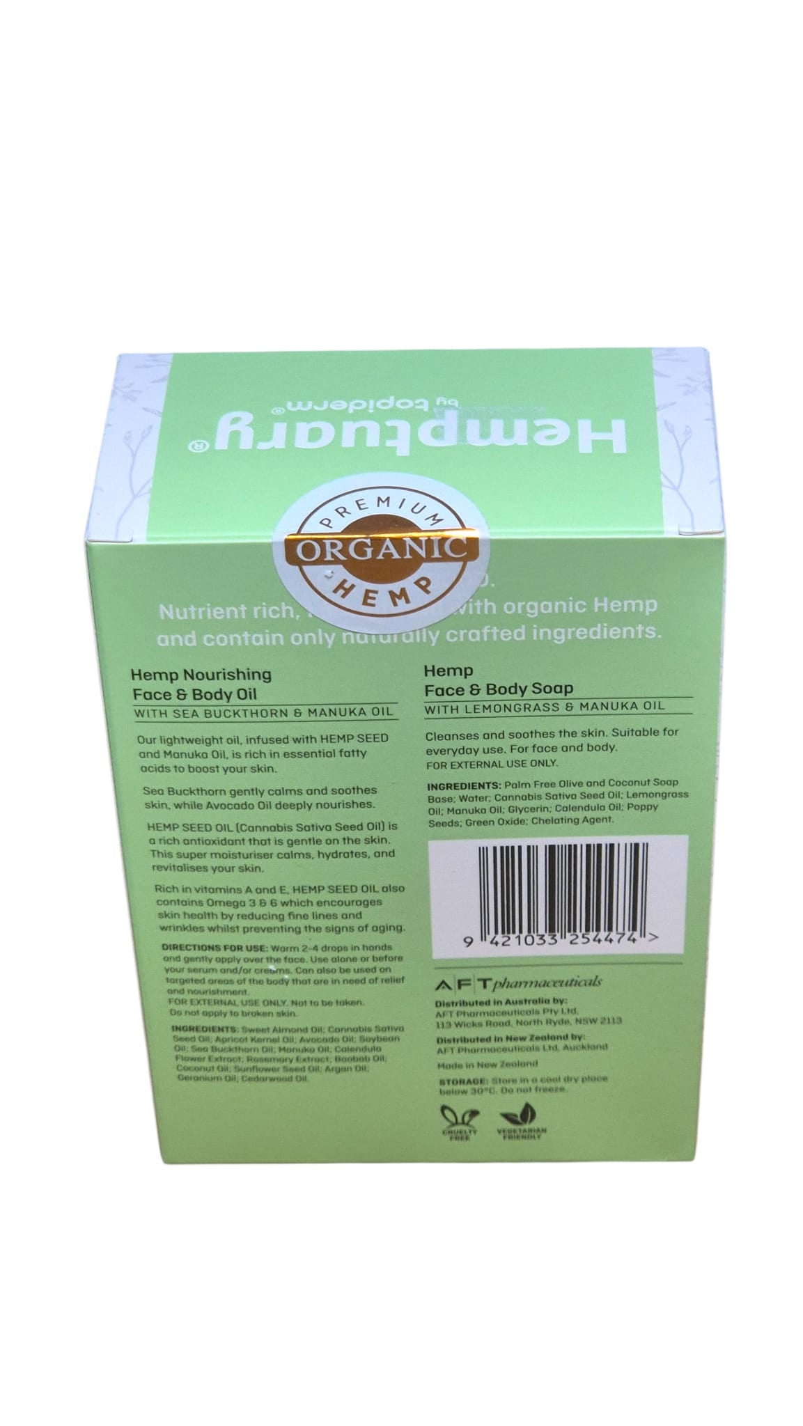 Hemp Natural Face & Body Soap and oil