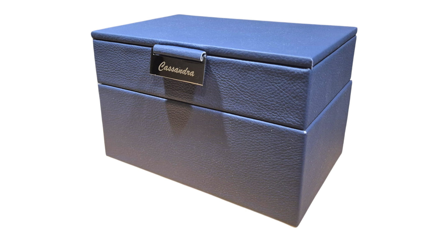 Cassandra's Mini 2 Tray Jewellery Box The Dylan Collection