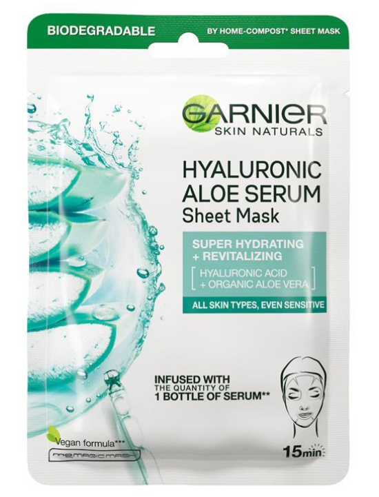 Garnier Hydra Bomb Hyaluronic Sheet Mask with Aloe Vera Serum