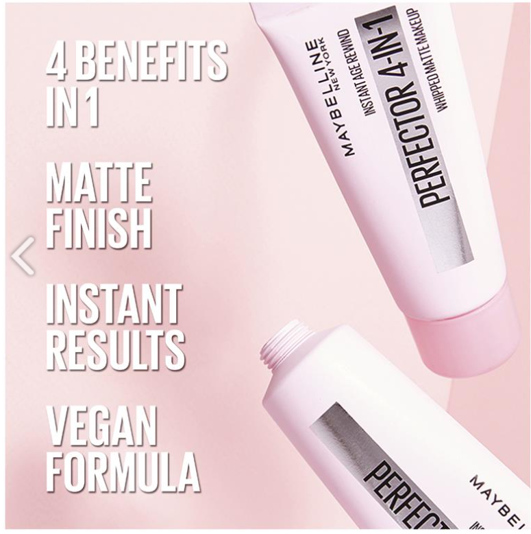 MAYBELLINE 30ml PERFECTOR 4 IN 1 WHIPPED MATTE MAKEUP FAIR LIGHT 00
