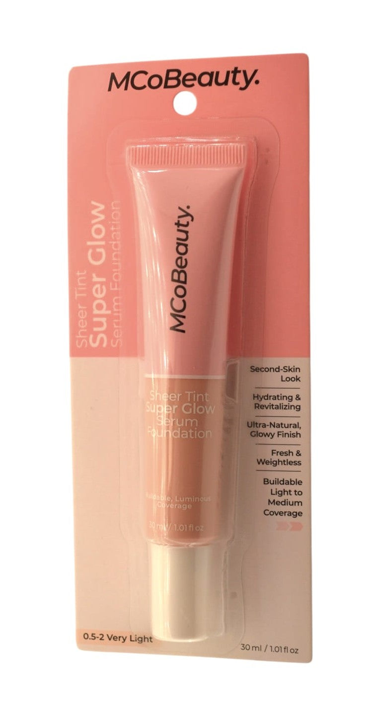 MCoBeauty Super Glow serum packaging on a white background