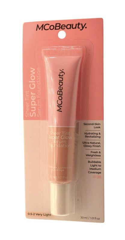MCoBeauty Super Glow serum packaging on a white background
