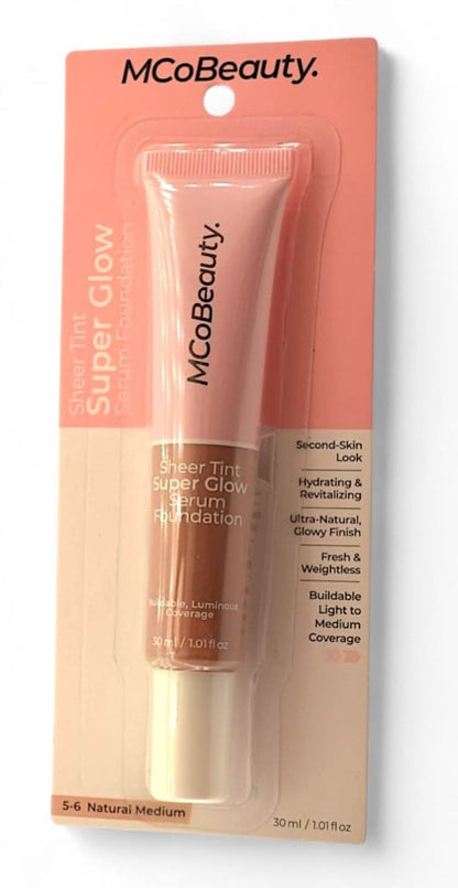 MCoBeauty foundation packaging with pink background