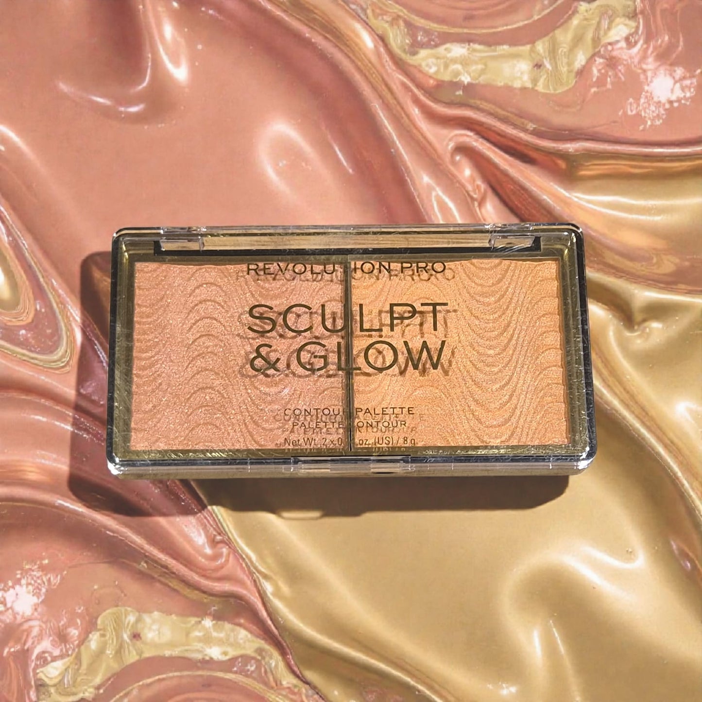Revolution PRO Sculpt And Glow Highlighting Contour Palette Medium Deep 8g
