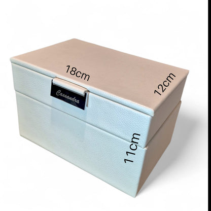 Cassandra's Mini 2 Tray Jewellery Box The Dylan Collection