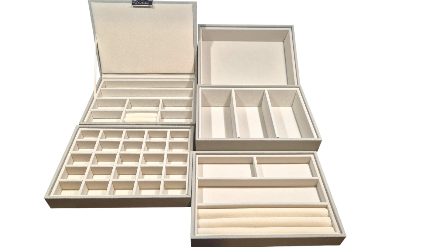 Cassandra's Medium 5 Tray Jewellery Box - The Indiana Collection
