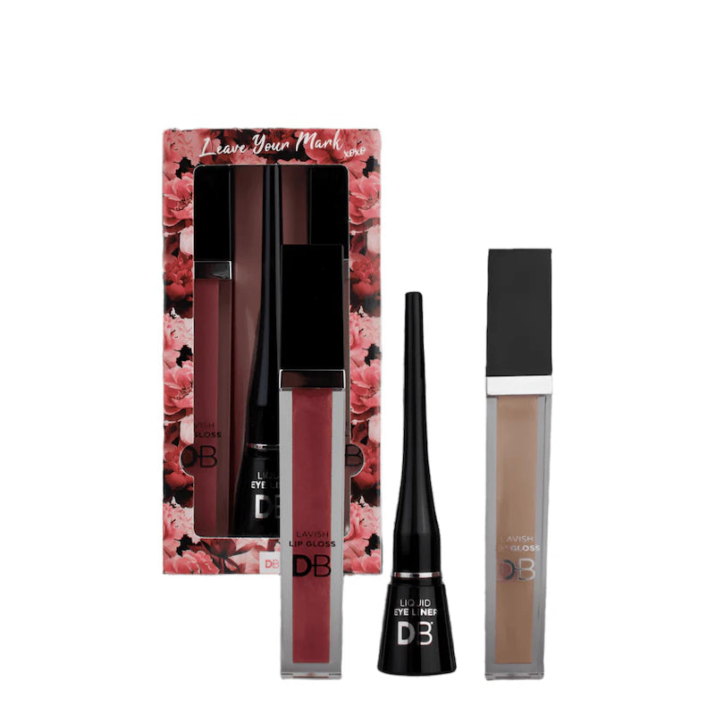 DB 2 Piece Lip Gloss - Liquid Eyeliner Kit