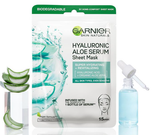 Garnier Hydra Bomb Hyaluronic  Sheet Mask with Aloe Vera Serum